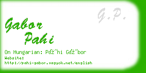 gabor pahi business card
